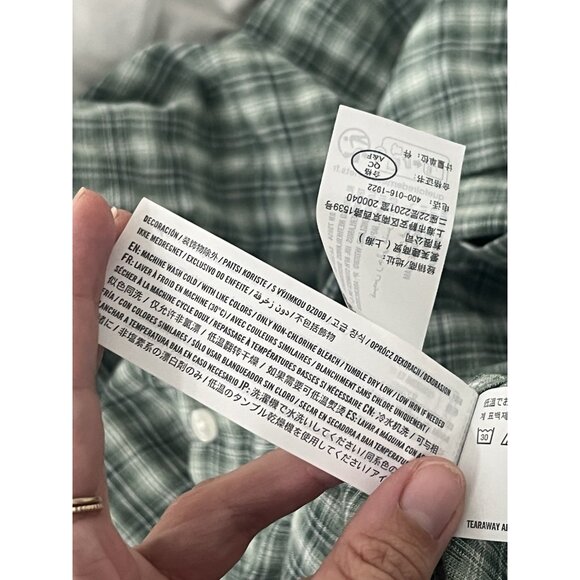 NWT Green Hollister Plaid Button Down Short Sleeve Shirt Men’s - Picture 11 of 13